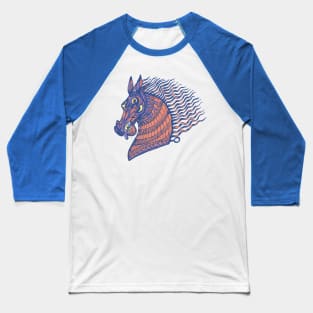 head of the head of the CRAZY HORSE Baseball T-Shirt